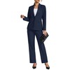LookbookStore 2 Piece Spring Pant Suit Navy Pant Suit for