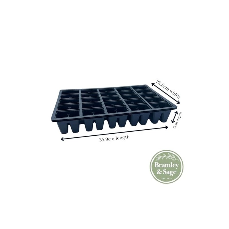 Bramley & Sage 50-Cell Cavity Tray Inserts Black (Set of