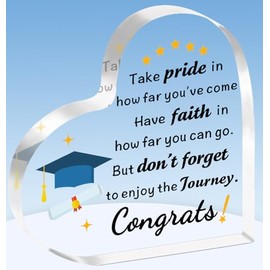 TTOVEN Graduation Gifts for her him Graduation Gifts Inspirational Acrylic pLaque College High School Graduation Gifts Masters Degree Graduate Gifts