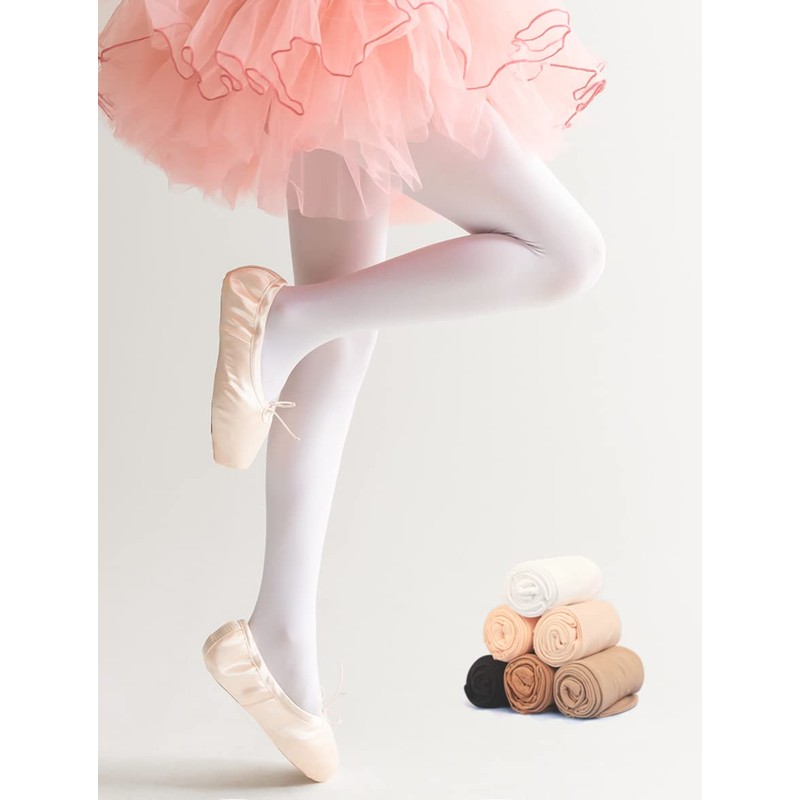 Danswan - Mallas de Ballet con Pies para Niñas y