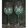 Hand Painted Wine Glasses - Lily of the Valley (Set