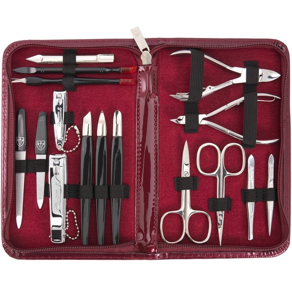 3 Swords Germany Exclusive 16-Piece MANICURE - PEDICURE - GROOMING - NAIL CARE set/kit/case - Brand quality since 1927