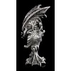Dragon Figure with Eye in Emerald Green, 17.5 cm, Silver
