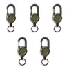Heavy-Duty Retractable Keychain Carabiner with 23.62-Inch Steel Wire Reel