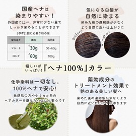 THE HENNA Henna Made in Japan, Dark Brown, Easy Trial Set, 2.1 oz (60 g) (Equivalent to 3.5 oz (100 g), Organic, Additive-free, Plant-derived Gift (Dark Brown)