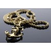 Navy Anchor Rope Pendant 22" 1 mm Rope Chain 18K