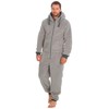 Mens OneZee Snuggle Fleece Onesie 31B1482 Grey L-XL
