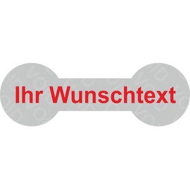 Void Security Labels "Your Desired Text" on a Roll - 60 x 20 mm (Red - Pack of 1000)