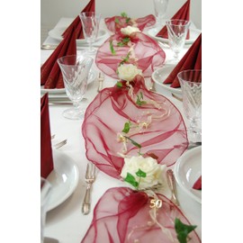 'Fibula [Style] Complete Set "Gold Fifty Small Table Decoration for Golden Wedding 50th Birthday/Anniversary Bordeaux Cream for approx. 8-10 People