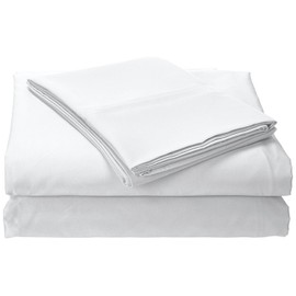 Tribeca Living MF110DPSSTWWH Solid Deep Pocket Sheet Set, Twin, White