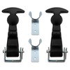 QWORK 2Packs 4.7 inch T-Handle Draw Latches with Brackets, Rubber