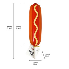 YOBRO Hotdog Writing Pen-Bouncy PU Novelty Writing Pen, Fun Food-Shaped Office & School Supplies, Cute Gag Gift for Friends