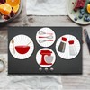 Walarky Kitchen Utensil Pattern Round Metal Hob Covers 4-Piece Stove