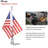Soporte para mástil de bandera de motocicleta y bandera americana