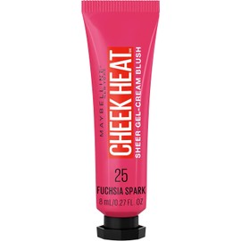 Maybelline Cheek Heat Gel-Cream Blush Makeup, Lightweight, Breathable Feel, Sheer Flush Of Color, Natural-Looking, Dewy Finish, Oil-Free, Fuchsia Spark, 0.27 Fl Oz