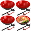 Lyellfe 16 Pieces Ramen Bowl Set, Restaurant Quality Soup Bowl,