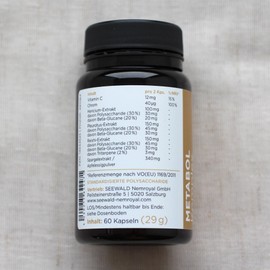 SEEWALD Metabol Vital Mushroom Complex Capsules (Pack of 60) - Support Metabolism, Herbal Dietary Supplement, Vegan