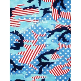 Cranston American Flag Camouflage Fabric Patrotic Red White Blue Camo Mask Cotton  BTHY