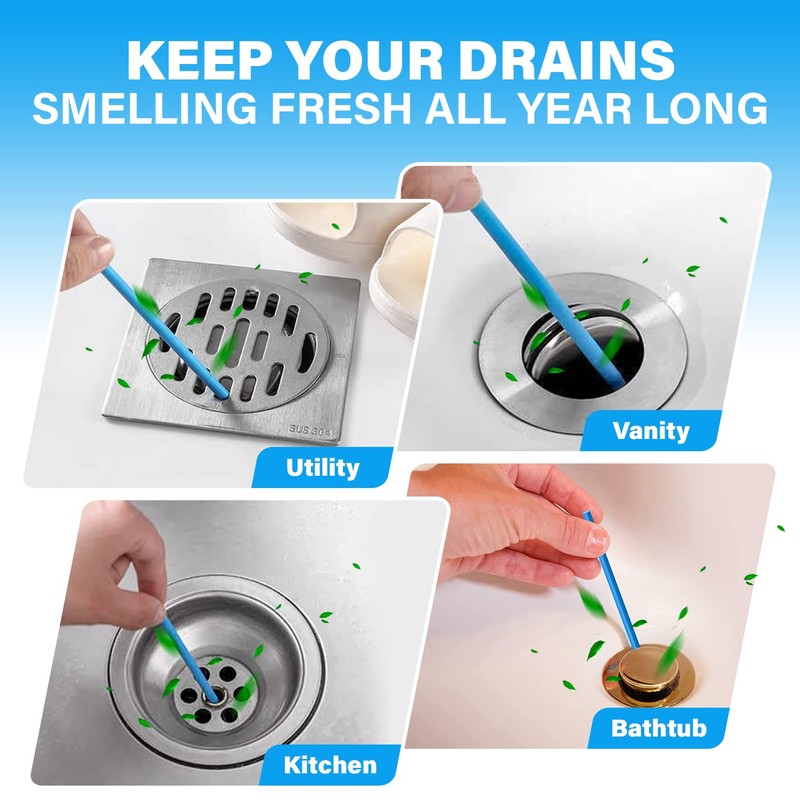 Drain Sticks x12 Easy to Use Fast & Effective Drain