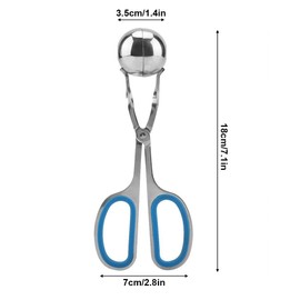 Meatball Maker, Stainless Steel Non-Sticky Meatballs Rice Balls Clip Maker Mold Kitchen Tool, Stainless Steel Meatball Scoop Maker Meatball DIY Clip, Meatball DIY Clip Meat Rice Ball Maker Mold