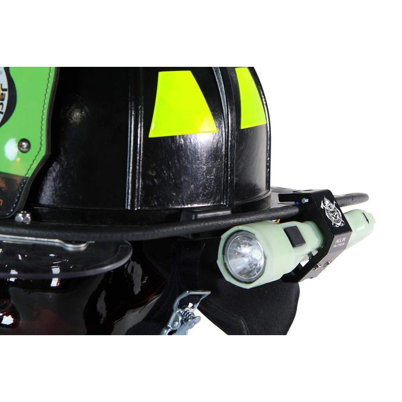 Blackjack Firefighter Helmet Aluminum Flashlight Holder (All in)