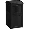 Greesum 33 Gallon Outdoor Trash Can with Lid, Waterproof Resin
