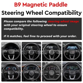 TDD Magnetic Steering Wheel Paddle Shifter Compatible with B9 Series A1 A2 A3 A4 A5 A8 Q2 Q3 Q4 Q5 Q7 Q8 S1 S2 S3 S4 S5 SQ5 SQ7 SQ8 RS1 RS2 RS3 RS4 RS5 RSQ5 Carbon Fiber Paddle Shifter (1 Set)