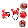 WOONEKY 2pcs Cute Lobster Crab Headbands Cartoon Hair Accessories for