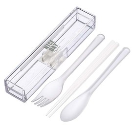Iwasaki Industries H-610 WH Trio Set with Very Strong Case, Dishwasher Safe, White, Width 7.5 x Depth 1.6 x Height 1.3 inches (19 x 4.2 x 3.3 cm)