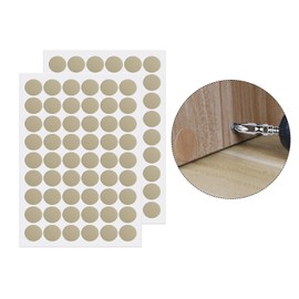Aopin Screw Hole Stickers PVC Covers Self Adhesive, 21mm Decorative Stickers Screws Covers Caps Great for Wooden Furniture Wardrobe Cabinet Shelf Desk Plate 2 Sheet, PC-277 Gray