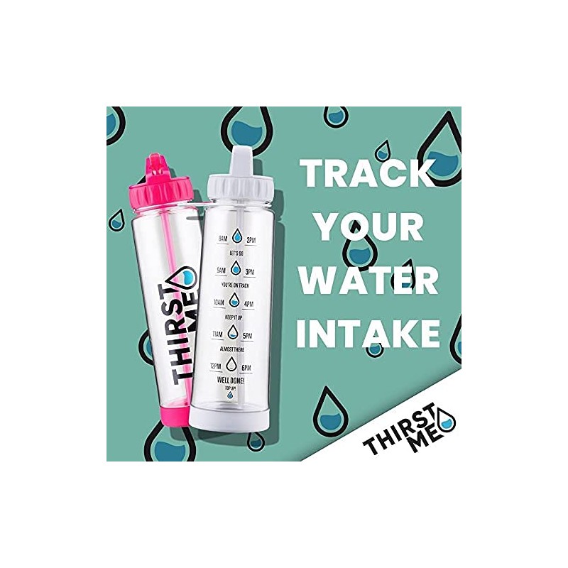 Thirstme Lilac 900ml Hydration Tracker water bottle