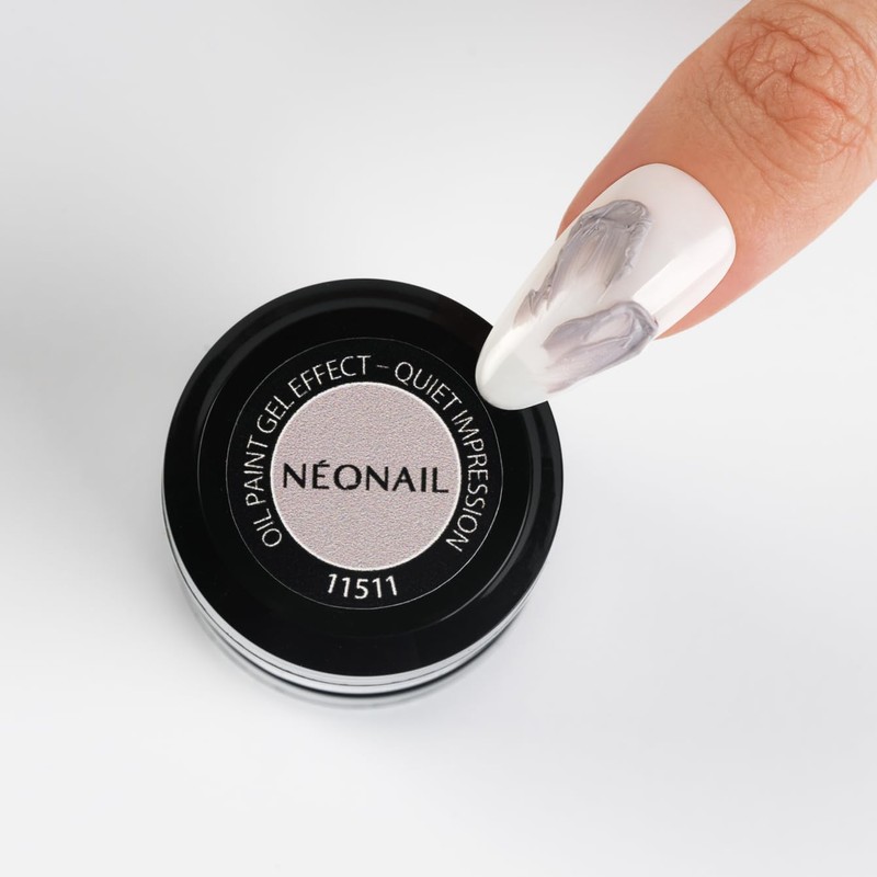 NÉONAIL Oil Paint Gel Effect - Grey - Quiet Impression
