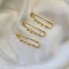Unbranded Iron Safety Pin Brooch Findings, 3 Loops Kilt Pins