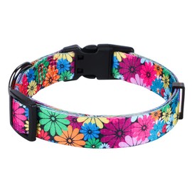 Rhea Rose Dog Collar for Large Dogs Floral Pattern for Girl boy Dogs Large