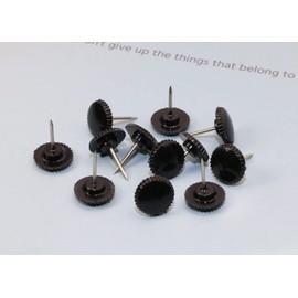 Tupalizy 50PCS Push Pins Decorative Thumb Tacks for Cork Bulletin Board Flat Plastic Head and Steel Point Gear Marking Pins for Wall Hanging Pictures Posters Paper Home Office School Use (Black)