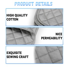 2Pcs Magnetic Ironing Mat Blanket Ironing Board Replacement Heat Resistant Ironing Blanket Portable Magnetic Mat Ironing Mat Replacement Washer Dryer Desktop Laundry Clothes Cover (33.5 * 19, Gray)