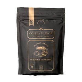 Coffea Flavor Furious Espresso – 100% Arabica, Organic Whole Bean Coffee, Medium Roast, USDA Organic, Fair Trade, Caribbean Roasted, 16 oz Bag