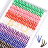 Lash Clusters Colored DIY Eyelash Extensions 280 Clusters Lashes 40D-0.07D-13mm