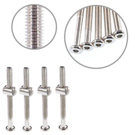 M6 x 60mm Furniture Barrel Screws Bolt Nuts Hex Drive Socket Cap Pack of 10 Allen Head With Barrel Nut 6mm Furniture Cot Bed Bolt Allen Head With Barrel Nut.