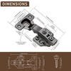 6 Pack Full Overlay Soft Close Cabinet Hinges 105° Frameless