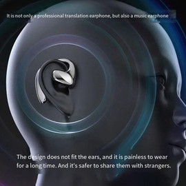 Portable Voice Translator Headphones with Instant Translation in 144 Languages, Wireless and Practical, Stylish Design, Multiple Color Options (Black)