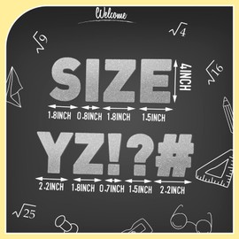 Harloon 232 Pcs 24 Sheets Large Glitter Letter Stickers Big Font Alphabet Letter Self Adhesive Letters Kit Mailbox Stickers for Mailbox Bulletin Boards Classroom Home(Silver,4 Inch)