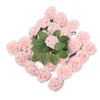 25pcs Artificial Roses Light Pink Fake Bulks Box for DIY