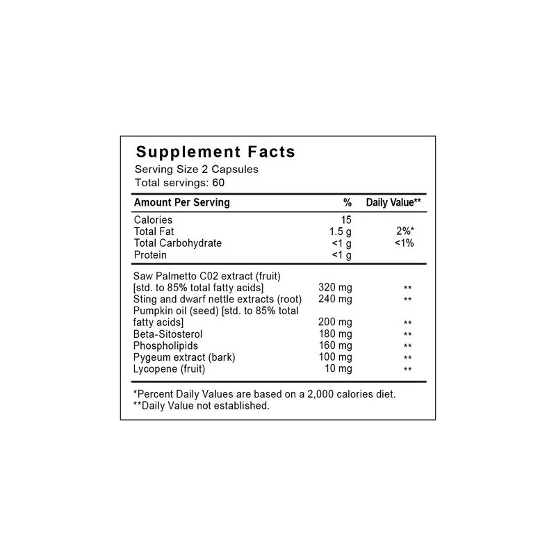 Saw Palmetto Palmito Prostate- X 120 Caps