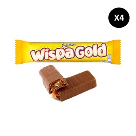 Cadburys Wispa Gold | Total 4 bars of British Chocolate Candy - Cadbury Wispa Gold 48g each