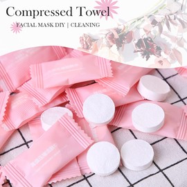 Joyray 100PCS Mini Portable Compressed Candy Shaped Cotton Towels or Facial Tissues