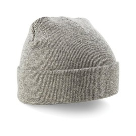 Beechfield Original Cuffed Beanie Colour=Heather Grey Size=O/S