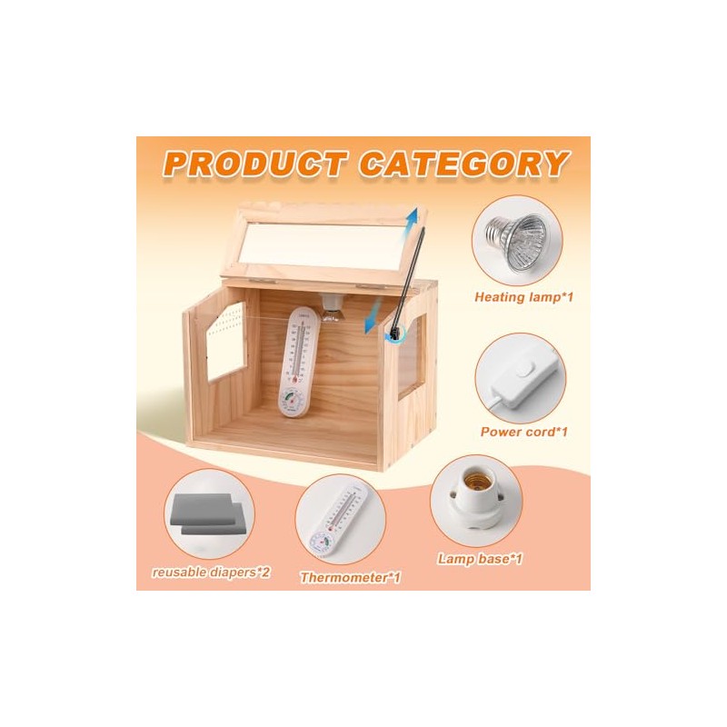 Chick Brooder Box,Brooder Box for Chicks,16" L x 12" W