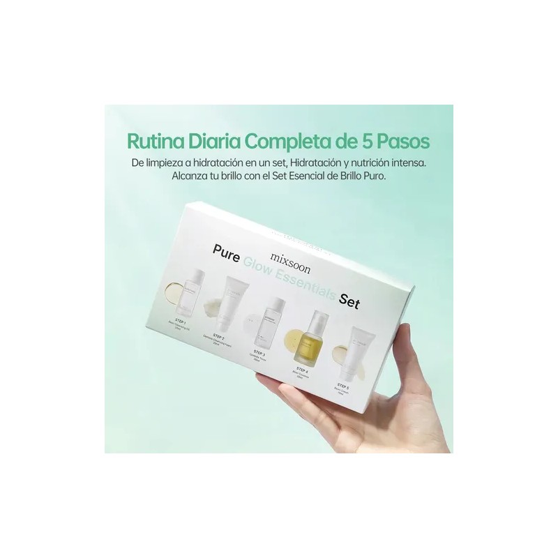 Mixsoon Kit De Viaje Pure Glow Essentials Hidratante 5 Pzs
