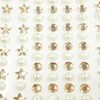 Wrapables 164 Pieces Crystal Star and Pearl Stickers Adhesive Rhinestones,